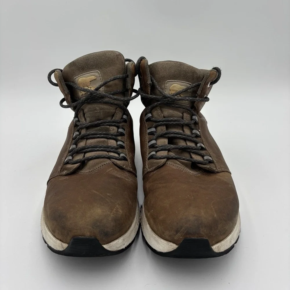 SOREL Mac Hill Lite Mid Waterproof Leather Boots‎ Brown Mens 11 Lace Up Hiking